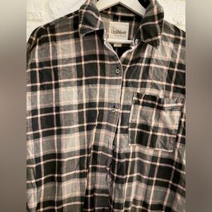 MP_UPWEST CAMPFIRE PLAID LONG SLEEVE FLANNEL SHIRT